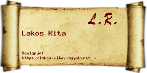 Lakos Rita névjegykártya